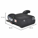 MONI Autosedište Booster MONZA SA ISOFIXOM 125-150 cm Black