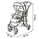 Asalvo dečija kolica Anthracite - dimenzije