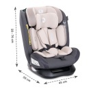 Lorelli Scorpius i-Size auto sedište za decu od 40 do 150 cm Beige - dimenzije