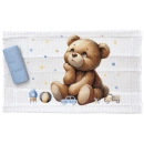 Muslin tetra pelene za bebe Meda 80x80 cm set 2/1 Plava