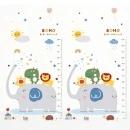 BBO podloga za bebe 180x200 cm – šareni Elephant & Baby Animals dezen