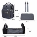 Torba za mame BBO Sport Mama Bag Grey + podloga za presvlačenje beba
