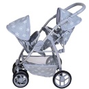 Knorrtoys Kolica MILO dupla sa rotacijom Royal grey