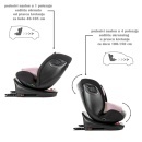 Concord Pro i-Size Isofix rotaciono sedište - promene položaja sedišta u Pink dezenu