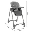 Stolica za hranjenje bebe Lorelli REMO Grey - dimenzije