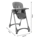 Stolica za hranjenje bebe Lorelli REMO Grey - dimenzije