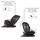 Concord Pro i-Size Isofix rotaciono sedište - promene položaja sedišta u Beige dezenu