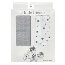 Deksi Muslin pelene za bebe 2u1 Grey Stars