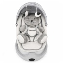 BBO Bella Plus baby ljuljaška White Bear sa udobnim uloškom u obliku mede i sigurnosnim pojasom
