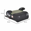 MONI Autosedište Booster MONZA SA ISOFIXOM 125-150 cm Green
