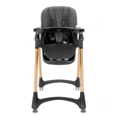 Lorelli REMO hranilica za bebe sa podesivim naslonom za leđa u Black Wooden Efect dezenu