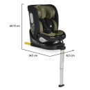 Moni Strike autosedište i-Size 40-150 cm Dark Green dimenzije