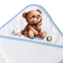 MEDA plavi peškir za bebe sa mogućnošću personalizacije imenom