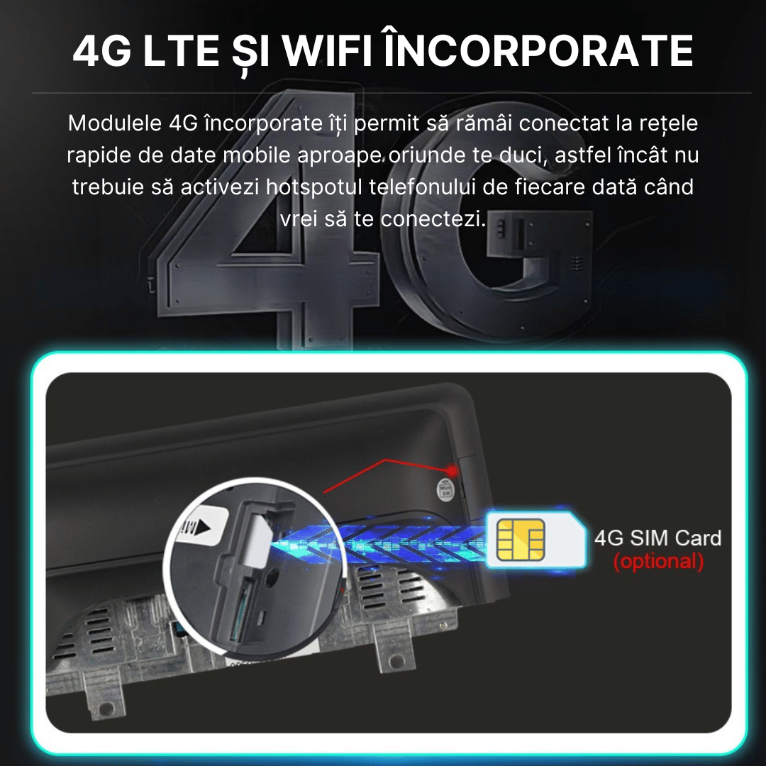 Navigație BMW cu 4G LTE și WiFi integrate. Conectează-te la internet rapid, fără a folosi hotspot-ul