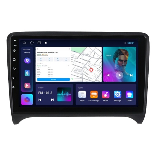 Navigatie Audi TT (2006-2015) cu Android, 2GB RAM, 32 GB, Ecran IPS 9" 1280 x 720, CarPlay & Android Auto, WiFi, Bluetooth, suport camera DVR