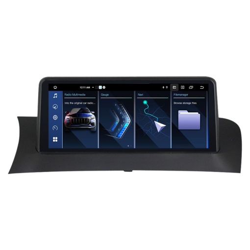 Navigație Android 10.25” pentru BMW X3 F25 CIC (2011-2017), ecran IPS HD, compatibilitate CarPlay &amp; Android Auto, procesor 8 Core, 4GB RAM, 64GB ROM, slot SIM 4G LTE, design integrat OEM.