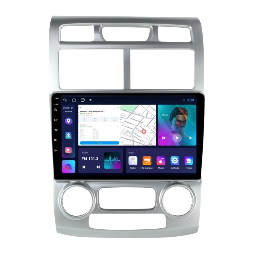 Navigatie Kia Sportage (2004-2010) - Fabricat in Coreea cu Android, 2GB RAM, 32 GB, Ecran IPS 9" 1280 x 720, CarPlay &amp; Android Auto, WiFi, Bluetooth, suport camera DVR