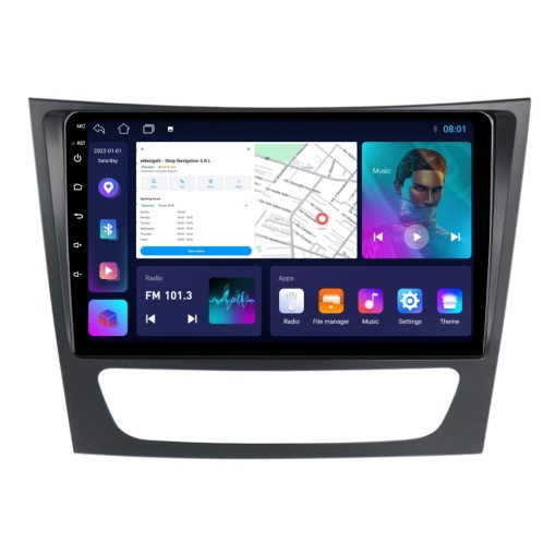 Navigatie Mercedes E-Class W211 (2002-2009) cu Android, 1GB RAM, 16 GB, Ecran IPS 9" 1024 x 600, WiFi, Bluetooth, suport camera DVR