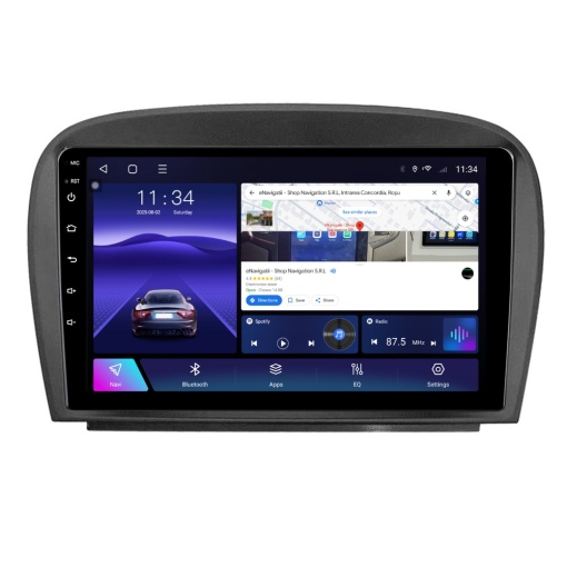 Navigatie Mercedes SL R230 (2001-2012) cu Android, 2GB RAM, 32GB ROM, Ecran 9" Touchscreen, CarPlay, SIM 4G