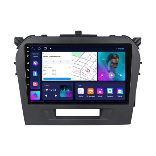 Navigatie Suzuki Vitara (dupa 2015) cu Android, 1GB RAM, 16 GB, Ecran IPS 9" 1024 x 600, WiFi, Bluetooth, suport camera DVR