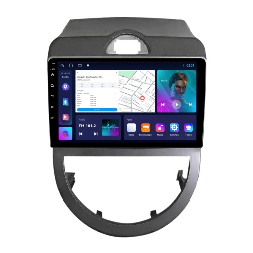 Navigatie Kia Soul (2009-2013) cu Android, 2GB RAM, 32 GB, Ecran IPS 9" 1280 x 720, CarPlay & Android Auto, WiFi, Bluetooth, suport camera DVR