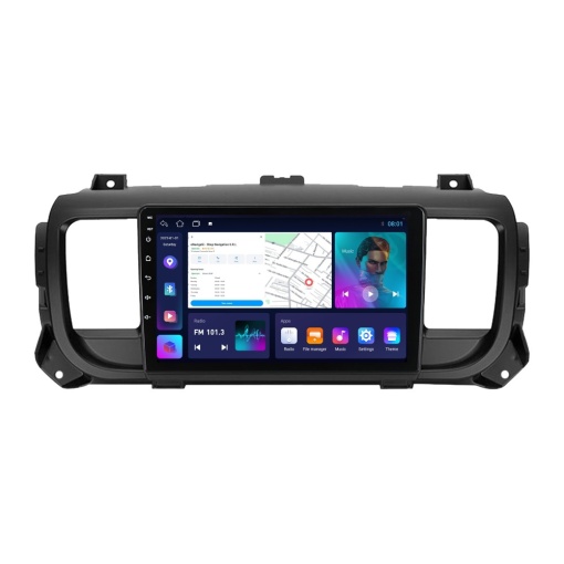 Navigatie Peugeot Traveller (dupa 2016) cu Android, 1GB RAM, 16 GB, Ecran IPS 9" 1024 x 600, WiFi, Bluetooth, suport camera DVR
