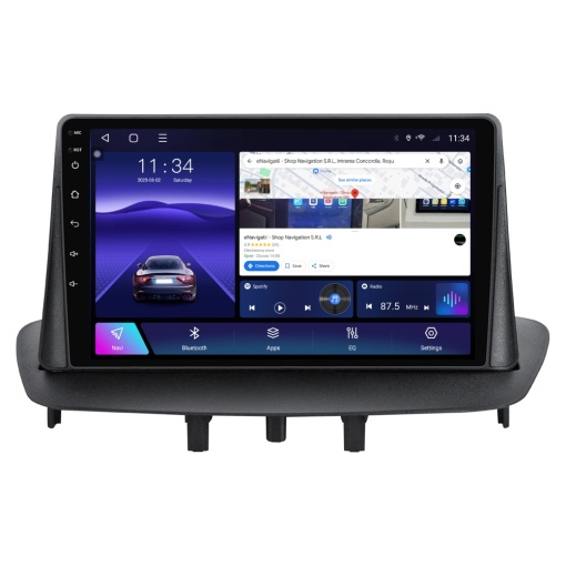 Navigatie Renault Megane III (2009-2016) cu Android, 6GB RAM, 128GB ROM, Ecran QLED 9" Touchscreen, CarPlay Wireless, DSP