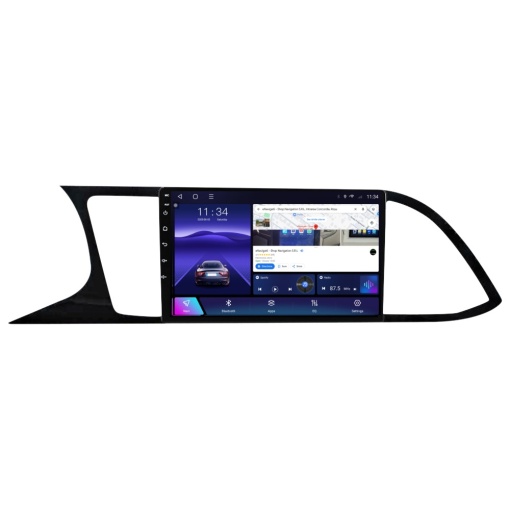 Navigatie Seat Leon 5F (2013-2020) cu Android, 6GB RAM, 128GB ROM, Ecran QLED 9" Touchscreen, CarPlay Wireless, DSP