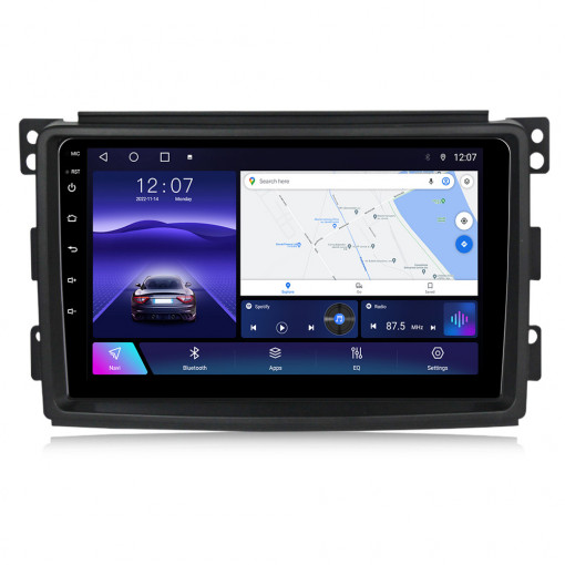 Navigatie Smart For Two For Four 9 inch 2 GB RAM + 32 GB ROM QLED 8 CORE SIM CARPLAY COOLER