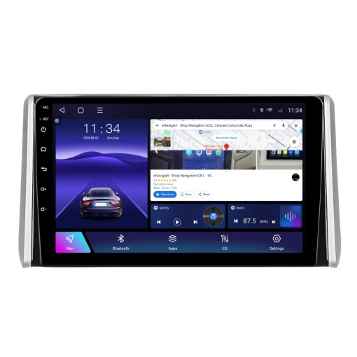 Navigatie Toyota Rav4 V (2018+) cu Android, 6GB RAM, 128GB ROM, Ecran QLED 10" Touchscreen, CarPlay Wireless, DSP