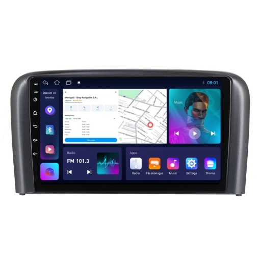 Navigatie Volvo S80 I (2004-2006) cu Android, 2GB RAM, 32 GB, Ecran IPS 9" 1280 x 720, CarPlay & Android Auto, WiFi, Bluetooth, suport camera DVR