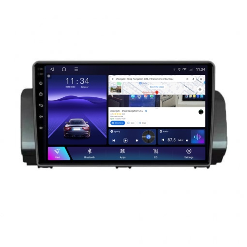 Navigatie Dacia Logan III (2021+) cu Android, 6GB RAM, 128GB ROM, Ecran QLED 9" Touchscreen, CarPlay Wireless, DSP