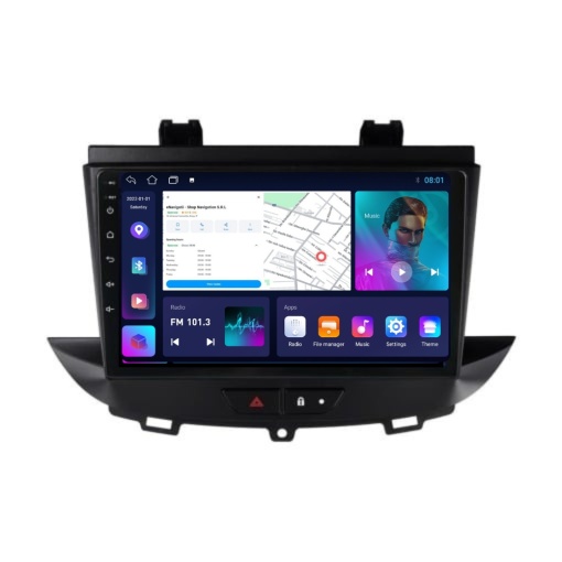 Navigatie Opel Crossland X (2017-2021) cu Android, 2GB RAM, 32 GB, Ecran IPS 9" 1280 x 720, CarPlay & Android Auto, WiFi, Bluetooth, suport camera DVR