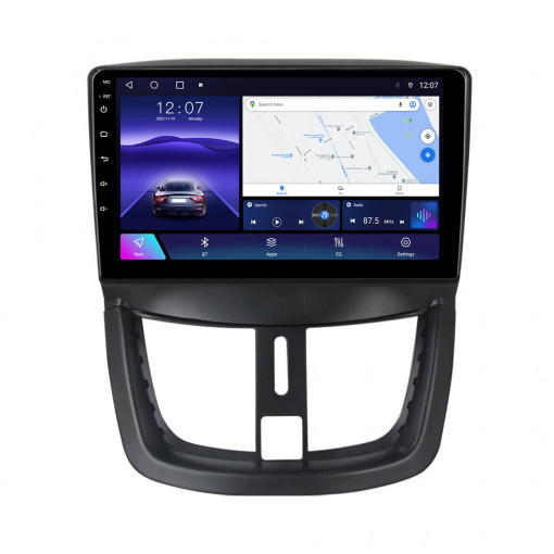 Navigatie PEUGEOT 207 2006-2015 9 inch 2 GB RAM + 32 GB ROM QLED 4 CORE CARPLAY COOLER
