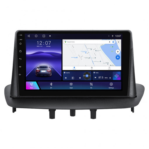 Navigatie Renault Megane III 2009-2016 9 inch 2 GB RAM + 32 GB ROM QLED 4 CORE CARPLAY COOLER