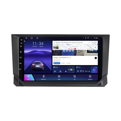 Navigatie Seat Arona (2017+) cu Android, 6GB RAM, 128GB ROM, Ecran QLED 9" Touchscreen, CarPlay Wireless, DSP