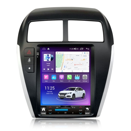 Navigatie Tip Tesla Mitsubishi ASX 2010-2016 9.7 INCH 2 GB RAM + 32 GB ROM QLED 4 CORE CARPLAY COOLER