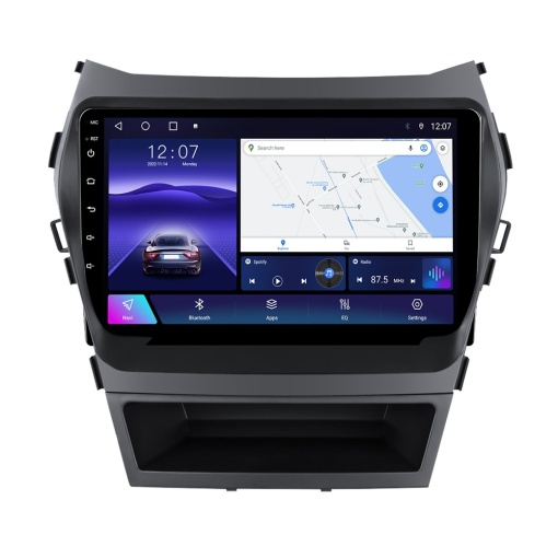Navigatie Dedicata Hyundai Santa Fe III (2012-2018) cu Android, 2GB RAM, Ecran 9" Touchscreen, CarPlay, Wi-Fi, Bluetooth, USB, Waze, SIM 4G