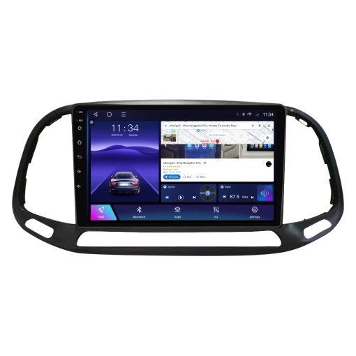 Navigatie Fiat Doblo (dupa 2015) cu Android, 2GB RAM, 32GB ROM, Ecran 9" Touchscreen, CarPlay, SIM 4G