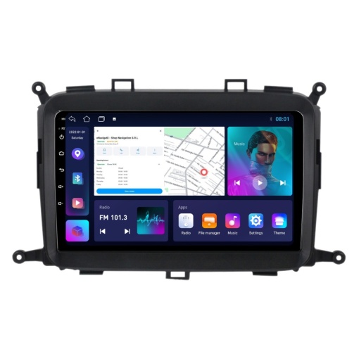 Navigatie Kia Carens IV (dupa 2013) cu Android, 2GB RAM, 32 GB, Ecran IPS 9" 1280 x 720, CarPlay & Android Auto, WiFi, Bluetooth, suport camera DVR