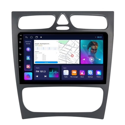 Navigatie Mercedes C-Class W203 (2000-2004) cu Android, 2GB RAM, 32 GB, Ecran IPS 9" 1280 x 720, CarPlay & Android Auto, WiFi, Bluetooth, suport camera DVR