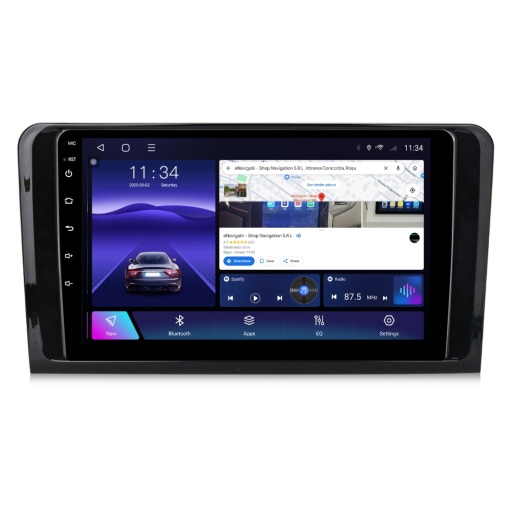 Navigatie Mercedes ML W164 (2005-2012) cu Android, 2GB RAM, 32GB ROM, Ecran 9" Touchscreen, CarPlay, SIM 4G