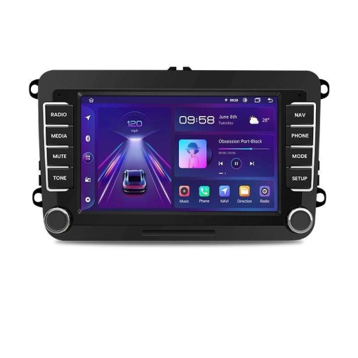 Navigatie PilotOn VW Caddy III (2004-2015) cu Android, 2GB RAM, 64 GB, Ecran IPS 7" 1280 x 720, CarPlay & Android Auto Model Clasic