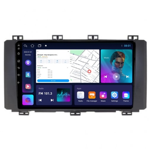 Navigatie Seat Ateca (dupa 2016) cu Android, 1GB RAM, 16 GB, Ecran IPS 9" 1024 x 600, WiFi, Bluetooth, suport camera DVR