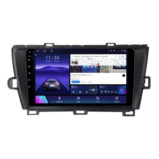 Navigatie Toyota Prius W3 (2009-2015) Negru cu Android, 8GB RAM, 128GB ROM, Ecran QLED 9" Touchscreen, CarPlay Wireless, DSP Pro