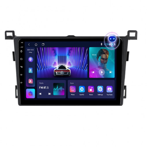 Navigatie Toyota Rav4 2012-2018 9 INCH 2 GB RAM + 32 GB ROM QLED 4 CORE CARPLAY COOLER