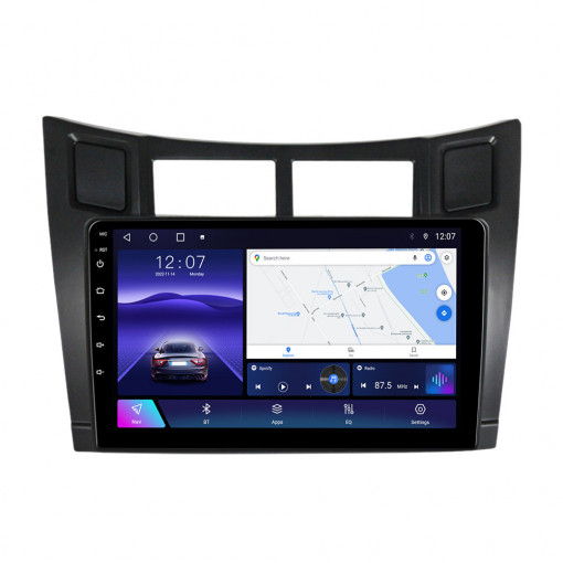 Navigatie Toyota Yaris P9 2005-2015 9 INCH 8 GB RAM + 128 GB ROM QLED 8 CORE SIM CARPLAY COOLER