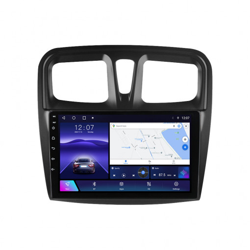 Navigatie Dacia Logan II Sandero II 2012-2019 9 inch 1 GB RAM + 32 GB ROM 4 Core COOLER