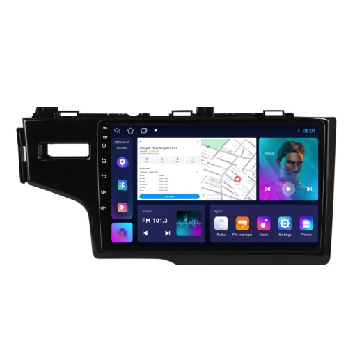 Navigatie Honda Jazz IV (2013-2020) cu Android, 2GB RAM, 32 GB, Ecran IPS 10" 1280 x 720, CarPlay & Android Auto, WiFi, Bluetooth, suport camera DVR