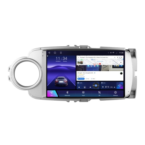 Navigatie Toyota Yaris P13 (2011-2020) Gri cu Android, 4GB RAM, 64GB ROM, Ecran QLED 9" Touchscreen, CarPlay Wireless